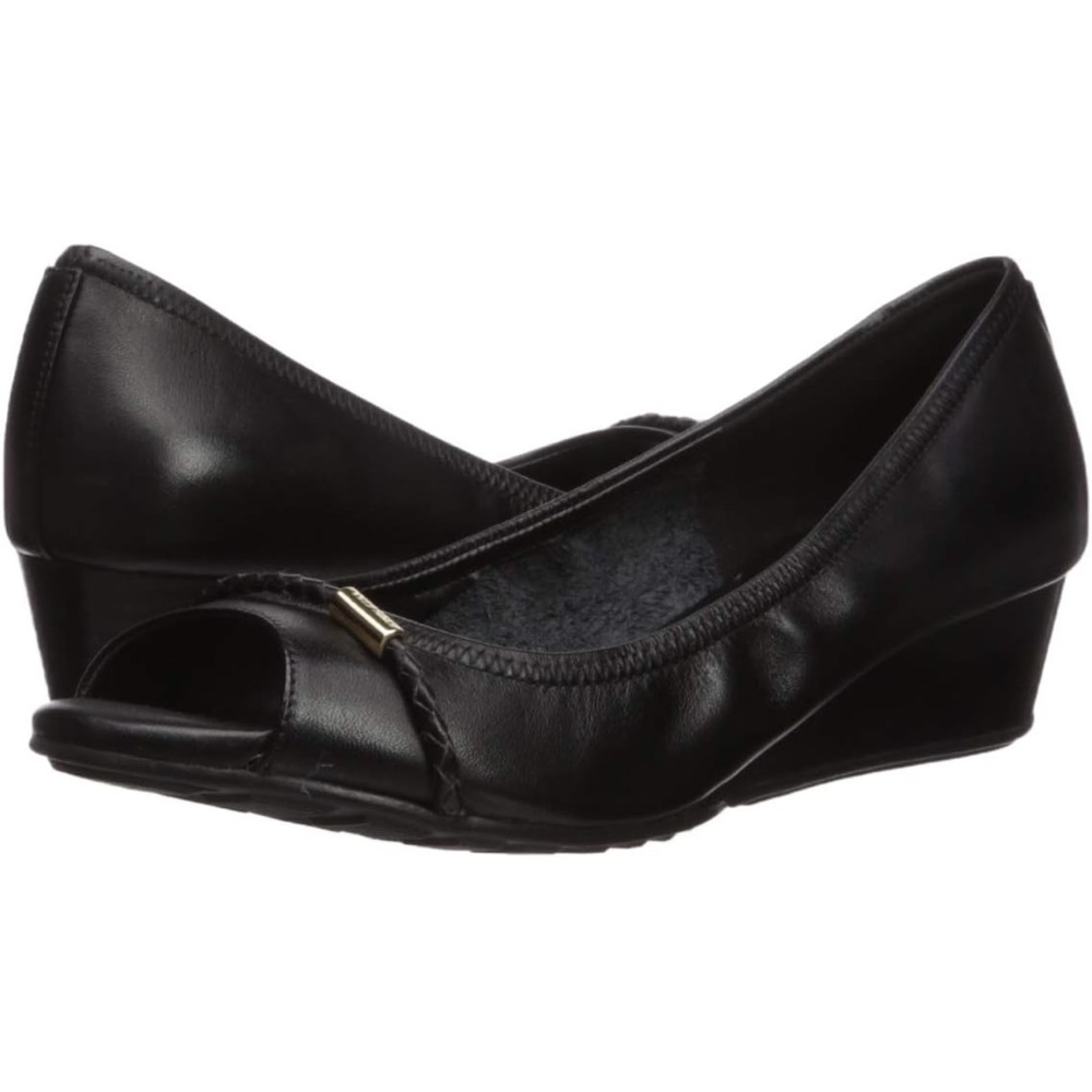 Cole Haan Women's Emory Braided Band Open Toe Wedge Pumps